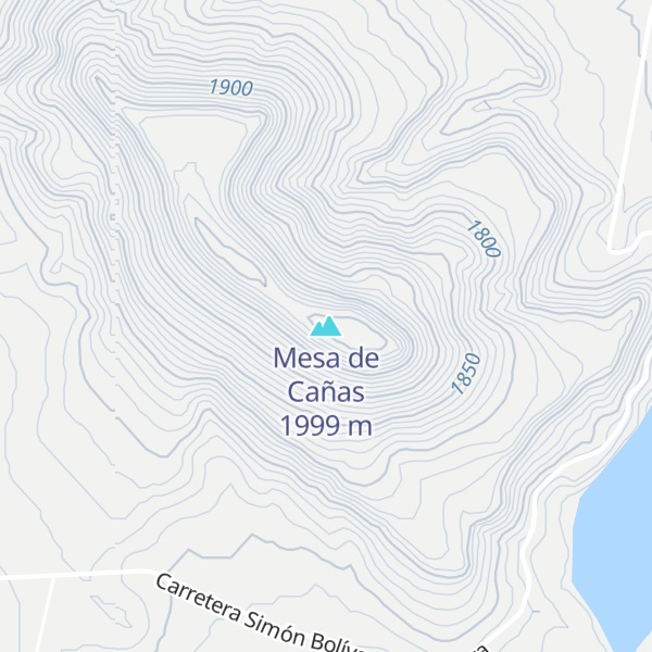 Map of Mesa de Cañas