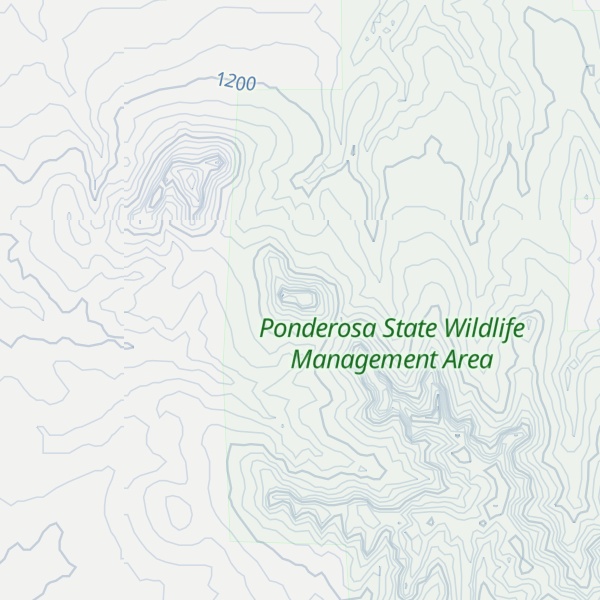 Map of Little Crow Butte