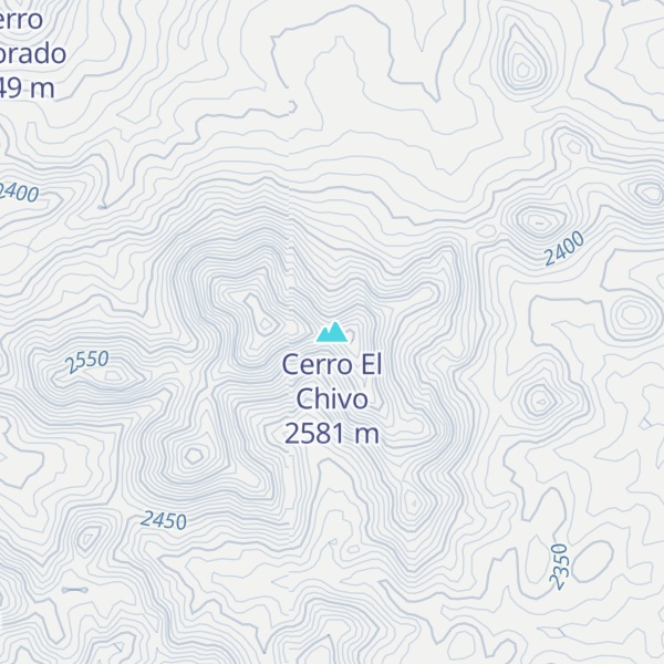 Map of Cerro El Chivo