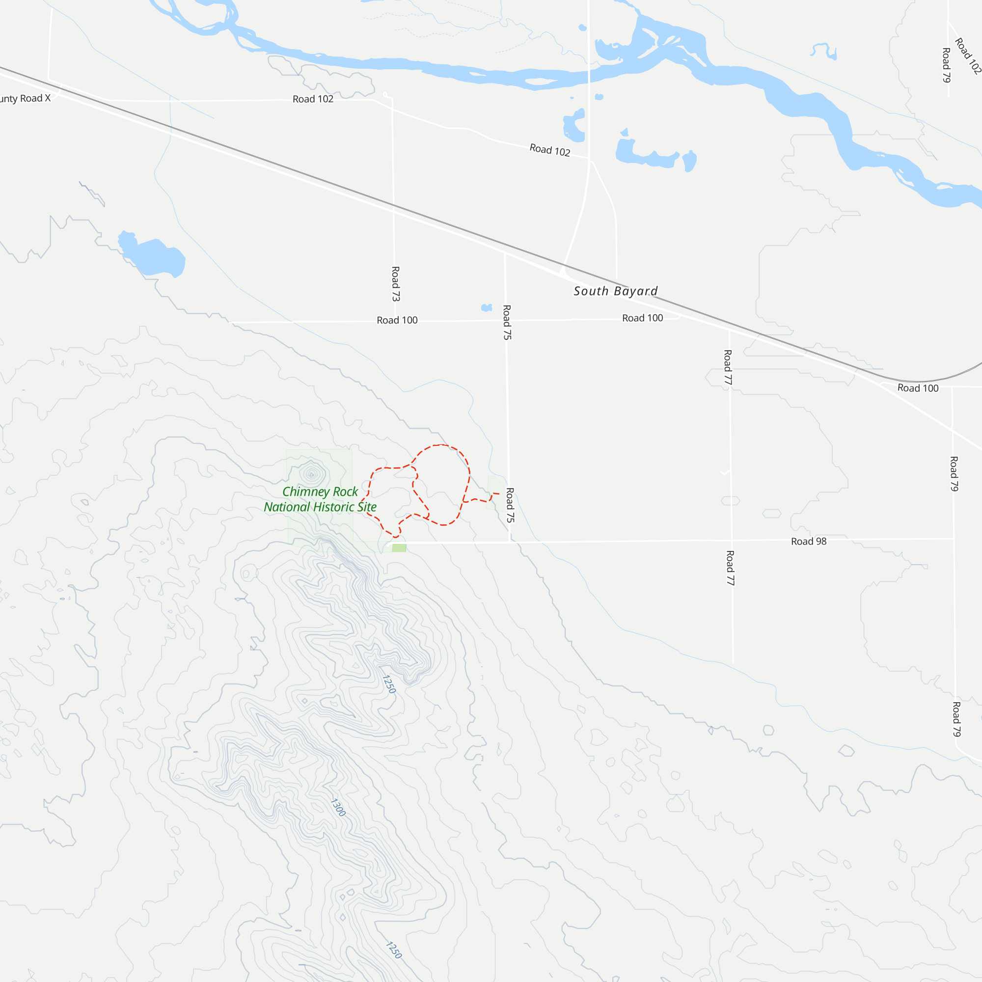 Chimney Rock Visitor Center map