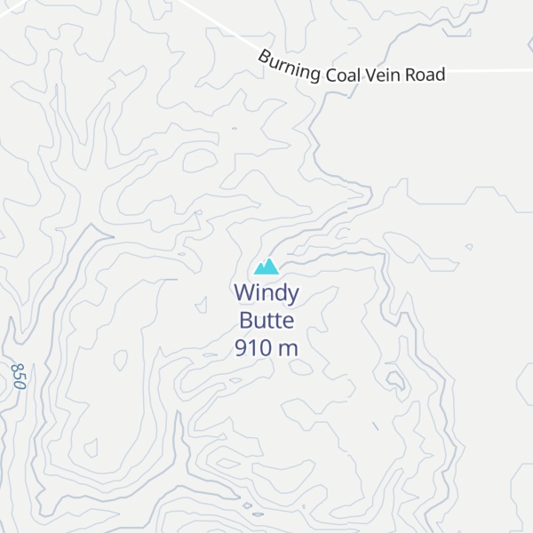 Map of Windy Butte
