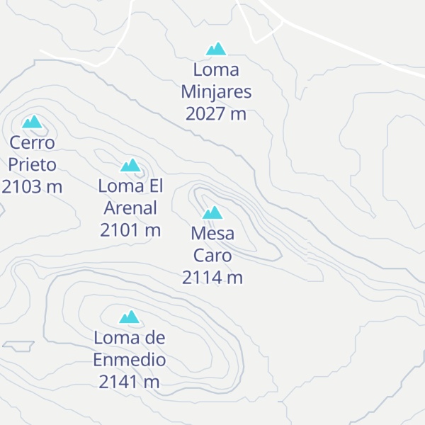 Map of Mesa Caro