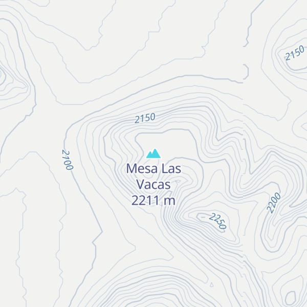 Map of Mesa Las Vacas