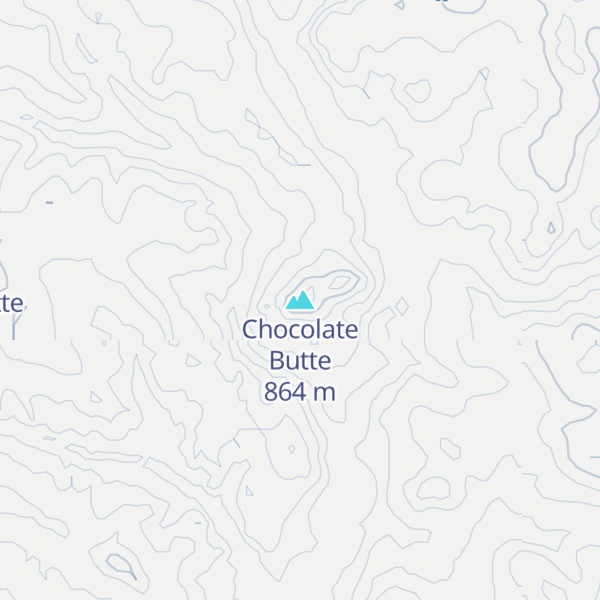 Map of Chocolate Butte
