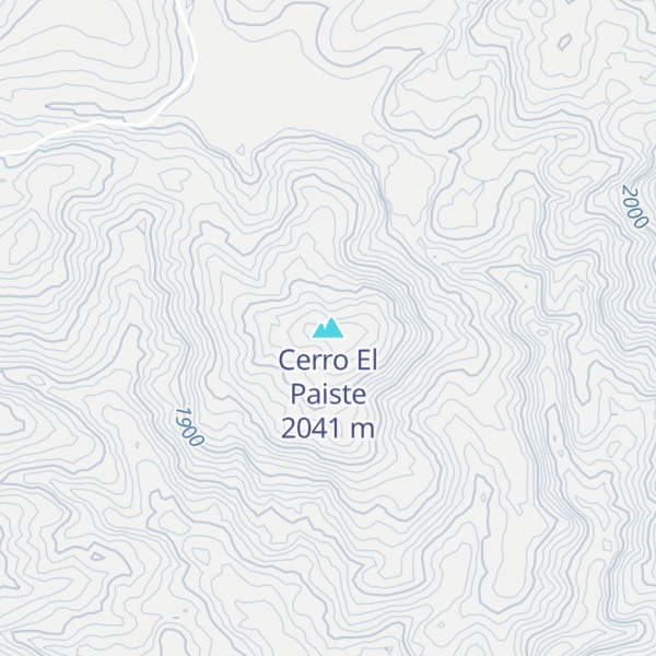 Map of Cerro El Paiste