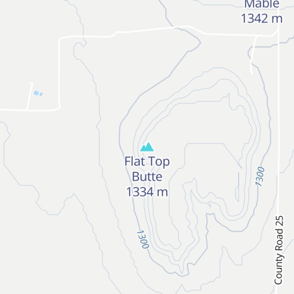 Map of Flat Top Butte