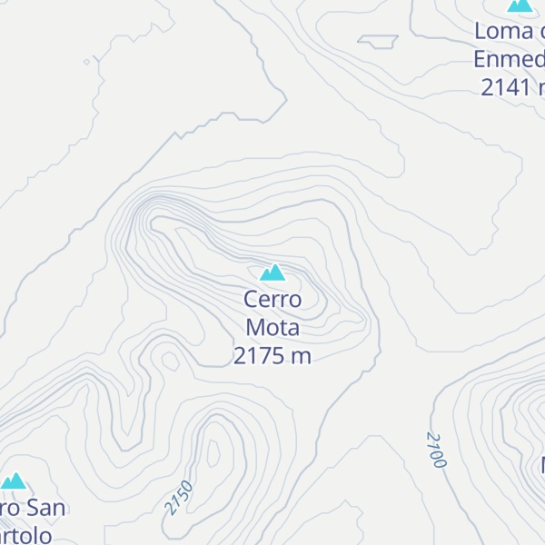 Map of Cerro Mota