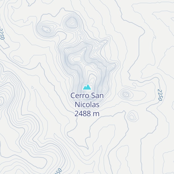 Map of Cerro San Nicolas