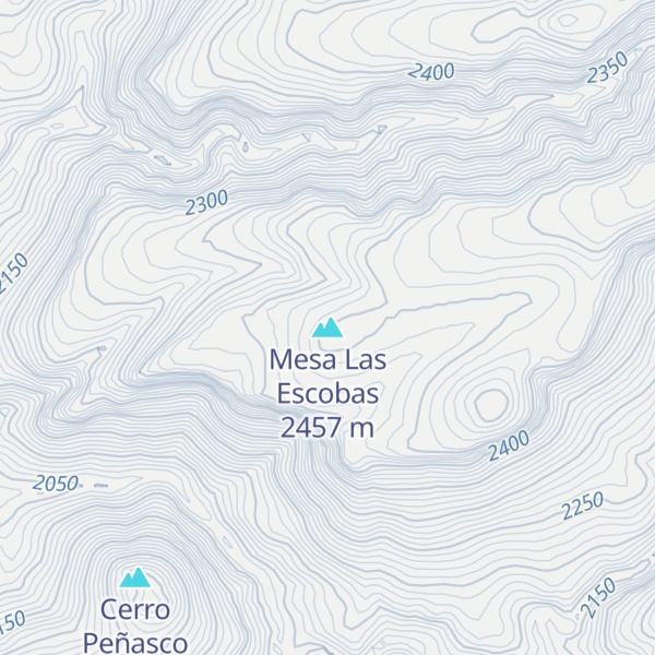 Map of Mesa Las Escobas