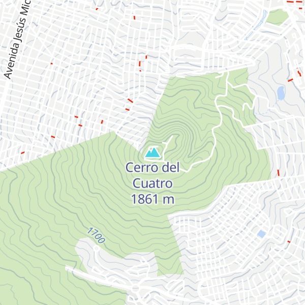 Map of Cerro del Cuatro