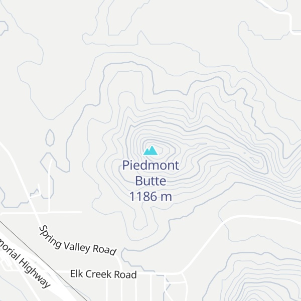 Map of Piedmont Butte