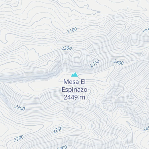 Map of Mesa El Espinazo