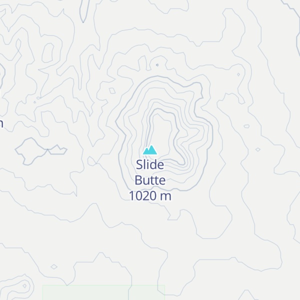 Map of Slide Butte