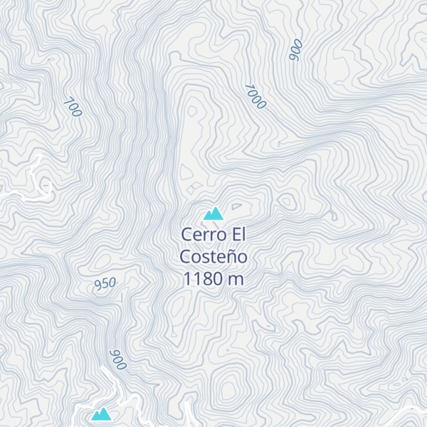 Map of Cerro El Costeño