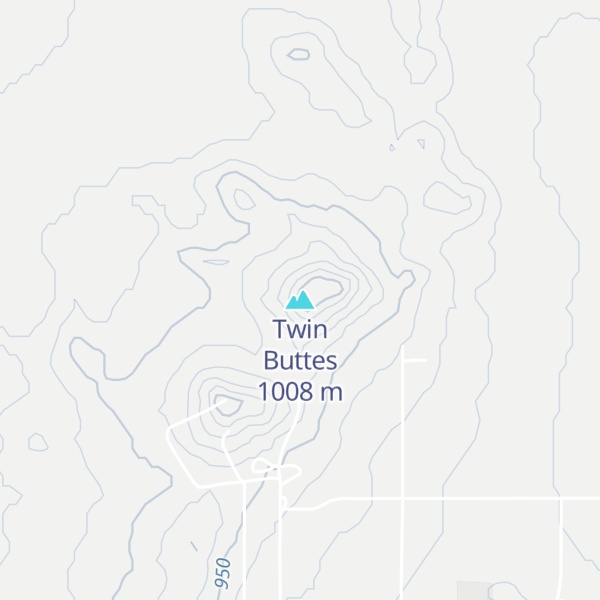 Map of Twin Buttes