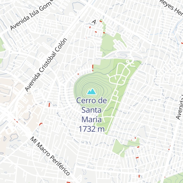 Map of Cerro de Santa María