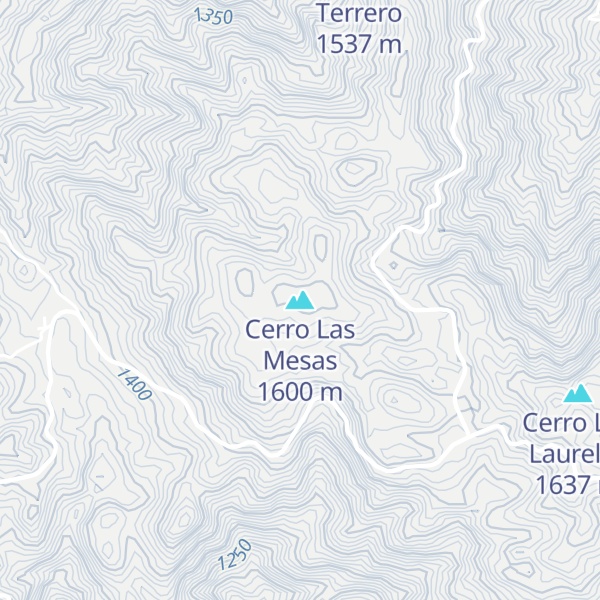 Map of Cerro Las Mesas