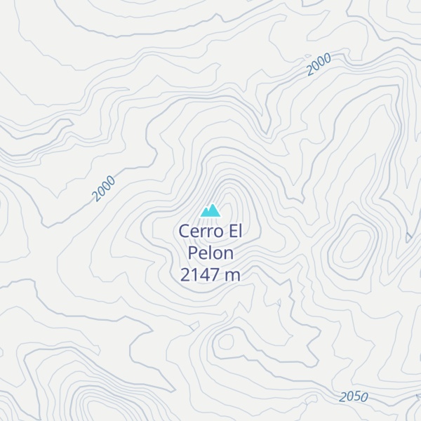 Map of Cerro El Pelon