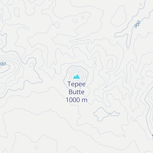 Map of Tepee Butte