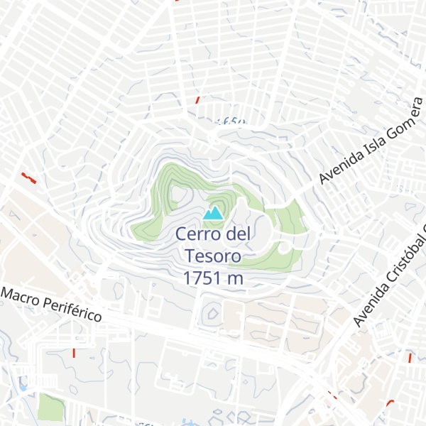 Map of Cerro del Tesoro
