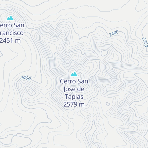 Map of Cerro San Jose de Tapias