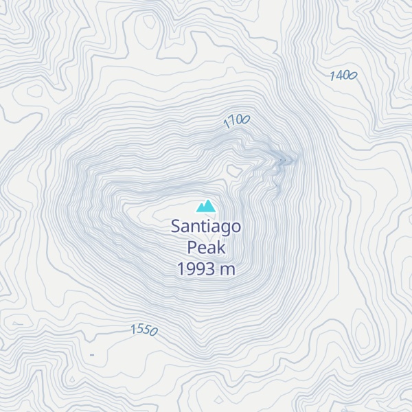 Map of Santiago Peak