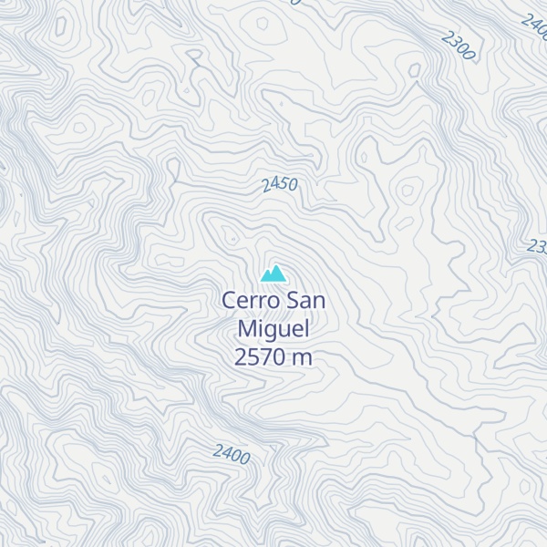 Map of Cerro San Miguel