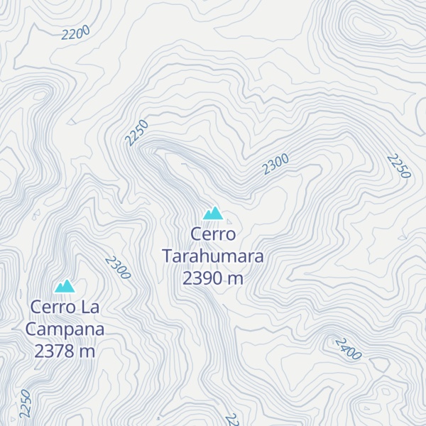 Map of Cerro Tarahumara
