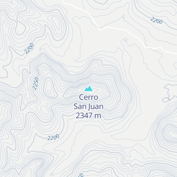 Map of Cerro San Juan