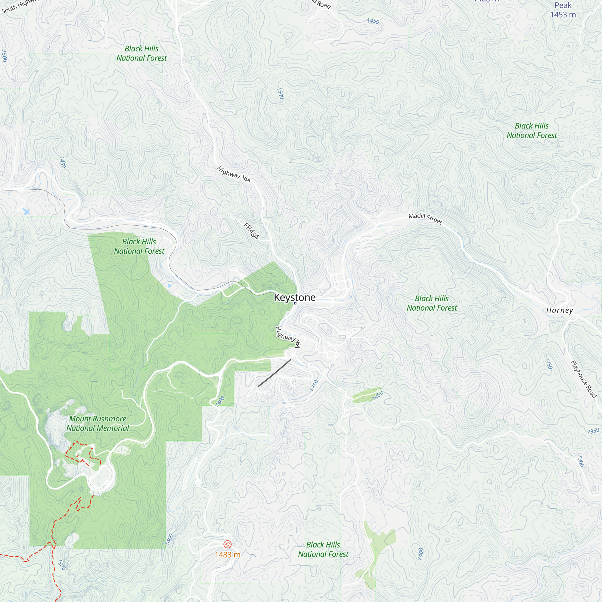 Keystone Chamber Visitor Information Center map