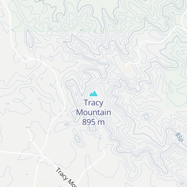 Map of Tracy Mountain