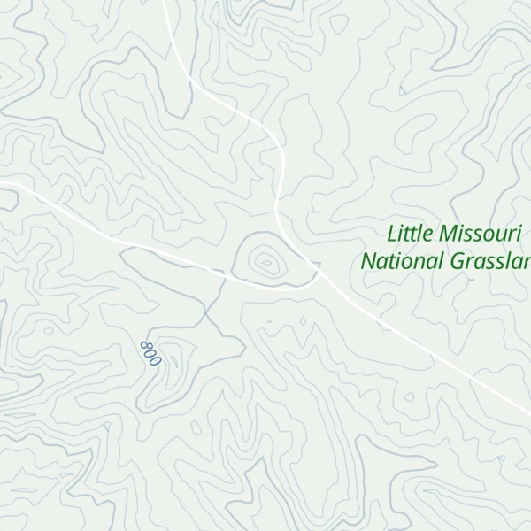 Map of Little Squaretop Butte