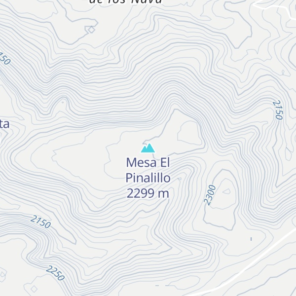 Map of Mesa El Pinalillo