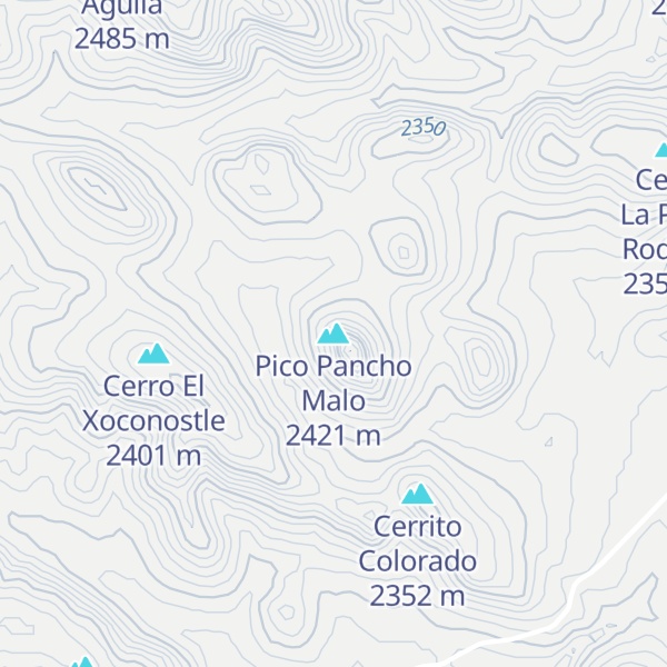 Map of Pico Pancho Malo