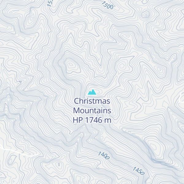 Map of Christmas Mountains HP