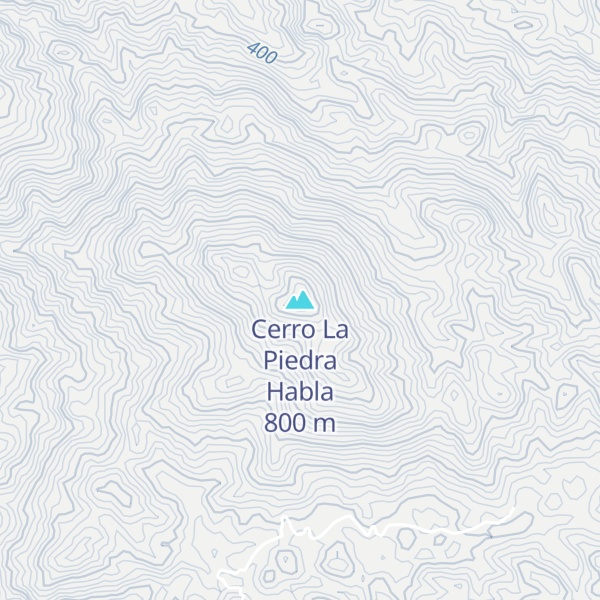 Map of Cerro La Piedra Habla