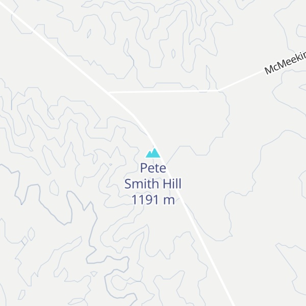 Map of Pete Smith Hill