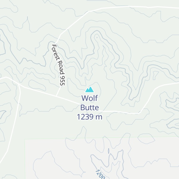 Map of Wolf Butte