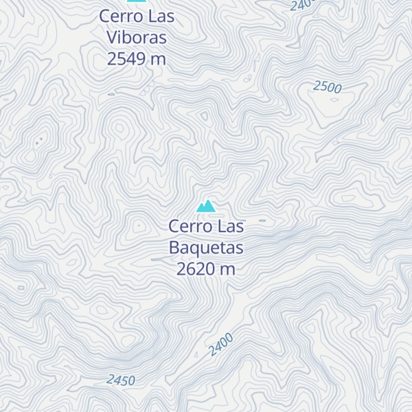 Map of Cerro Las Baquetas