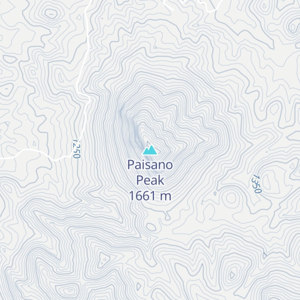 Map of Paisano Peak