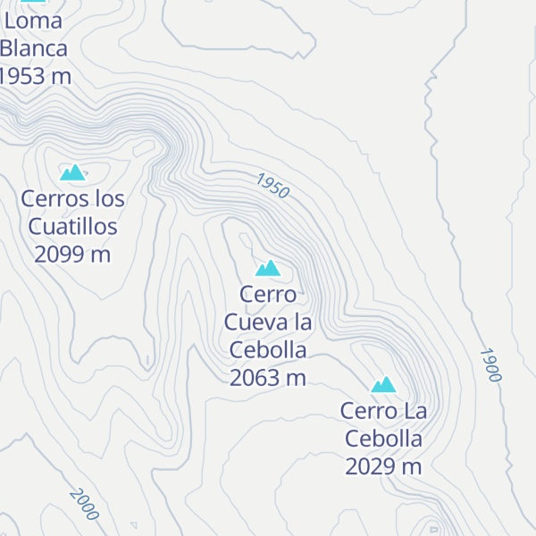 Map of Cerro Cueva la Cebolla