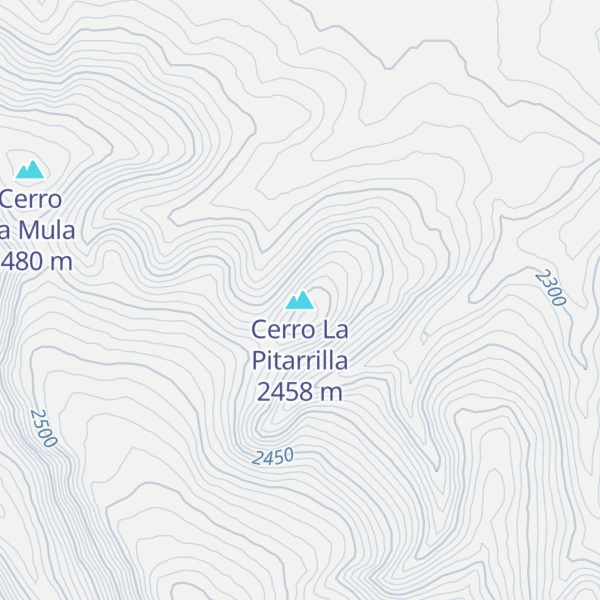 Map of Cerro La Pitarrilla