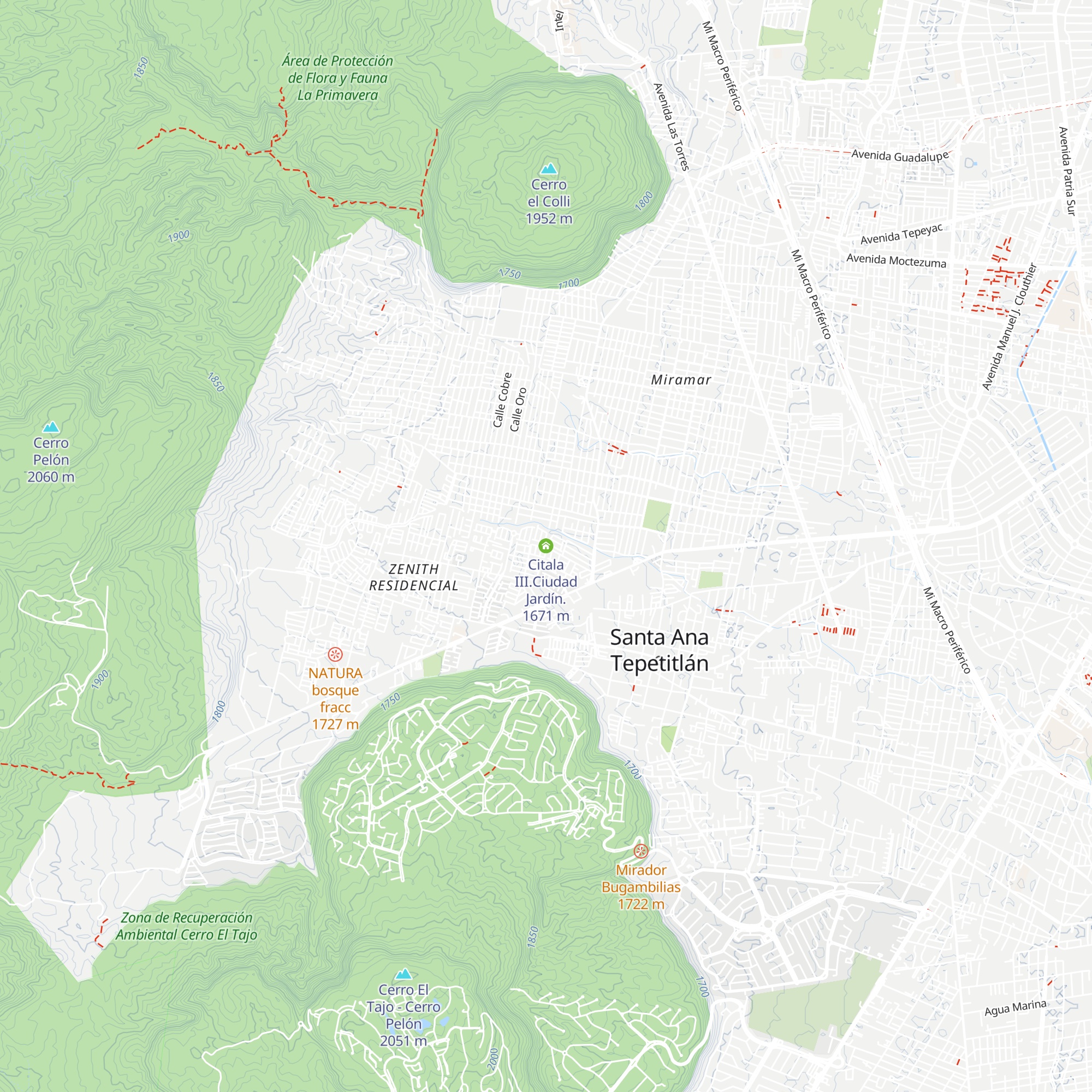 Citala III.Ciudad Jardín. map