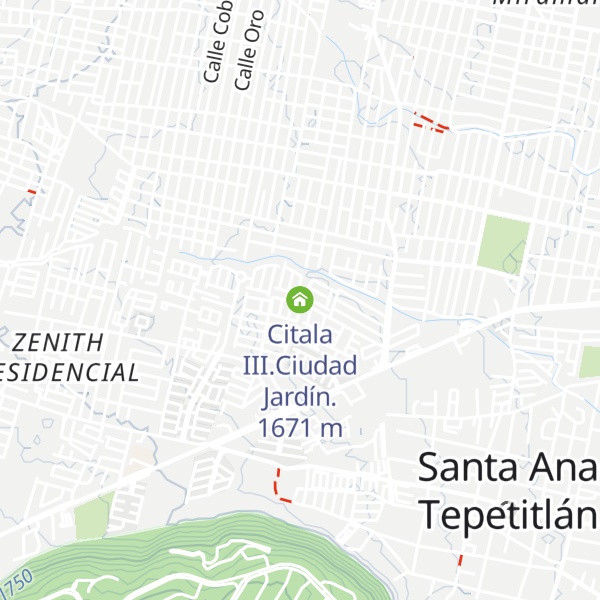 Map of Citala III.Ciudad Jardín.