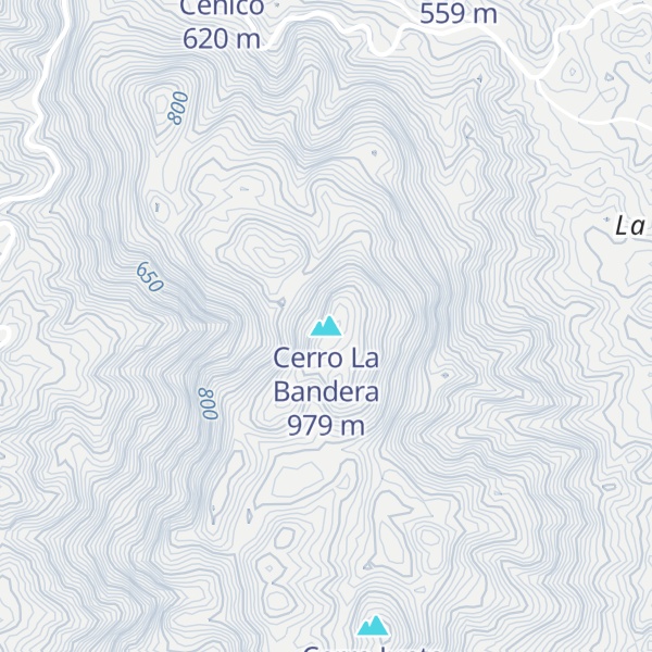 Map of Cerro La Bandera
