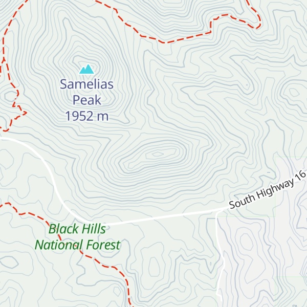 Map of Hardesty Peak