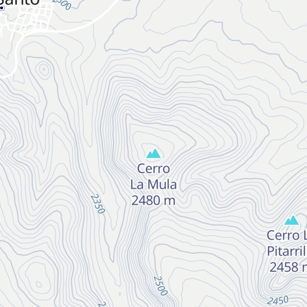 Map of Cerro La Mula