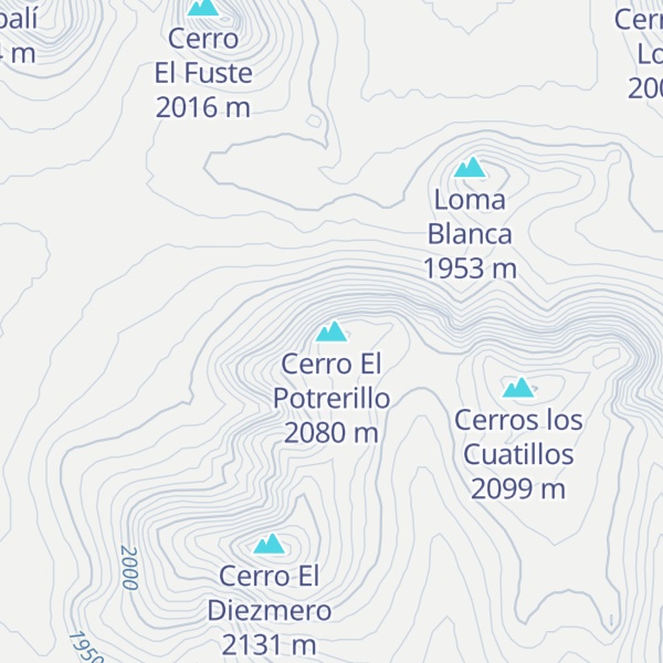 Map of Cerro El Potrerillo