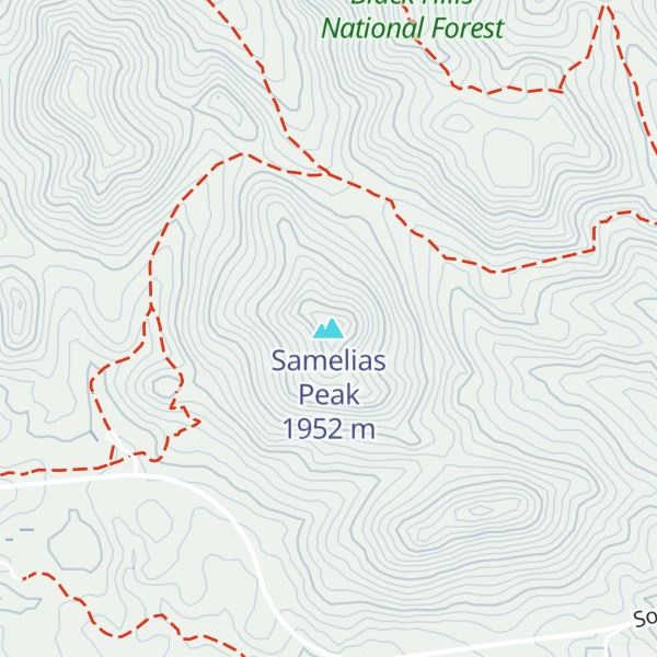 Map of Samelias Peak