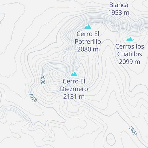 Map of Cerro El Diezmero